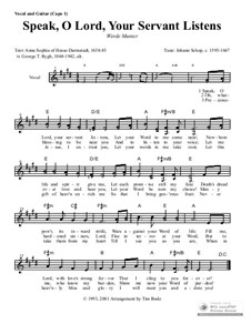 Speak, O Lord, Your Servant Listens: Guitar with capo by Иоганн Шоп