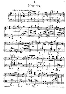 Четыре польских народных танца, Op.55: No.2 Мазурка, для фортепиано by Мориц Мошковский