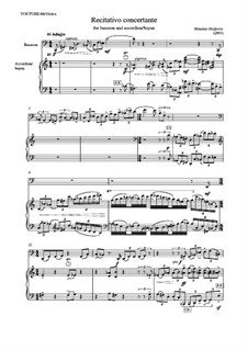 Recitativo concertante for bassoon and accordion (or bayan): Recitativo concertante for bassoon and accordion (or bayan) by Massimo Brajkovic