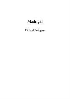 Madrigal: Клавир с вокальной партией by Richard Errington