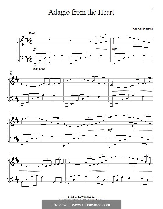 Adagio From The Heart: Для фортепиано by Randall Hartsell