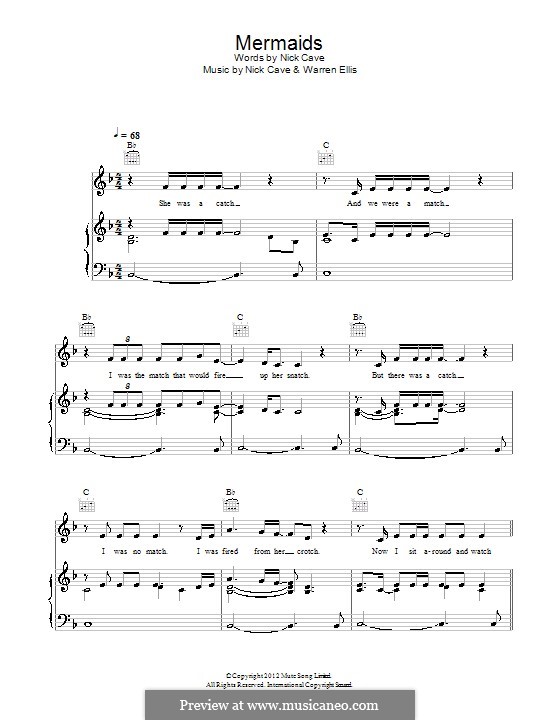 Mermaids: Для голоса и фортепиано (или гитары) by Nick Cave, Warren Ellis