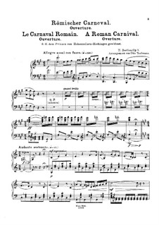 Римский карнавал. Увертюра, H.95 Op.9: Переложение для фортепиано by Гектор Берлиоз