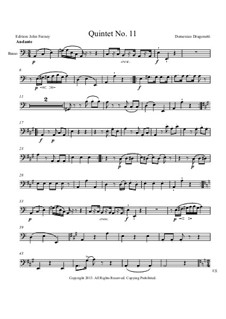 Quintet No.11 in E Minor: Cello (or double bass) part by Доменико Драгонетти