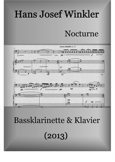 Nocturne for bass clarinet and piano: Nocturne for bass clarinet and piano by Hans Josef Winkler