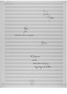 Трио для кларнета, альта и фортепиано: Партитура by Эрнст Леви