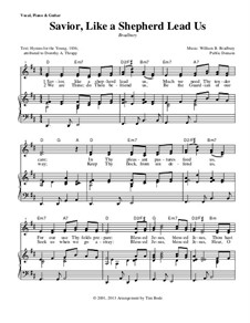 Savior, Like a Shepherd Lead Us: Для голоса и фортепиано (или гитары) by William Batchelder Bradbury