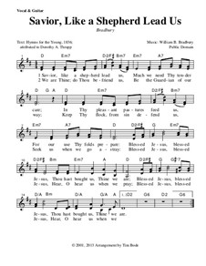 Savior, Like a Shepherd Lead Us: Мелодия и аккорды by William Batchelder Bradbury