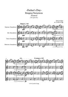 Вариация No.9 'Nimrod': For saxophone quartet by Эдуард Элгар