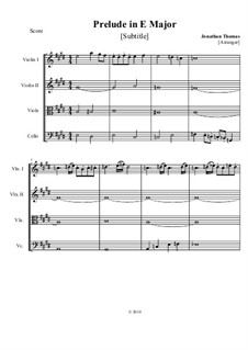 Prelude in E for Strings, Op.5: Prelude in E for Strings by Jonathan Thomas