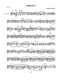 Violin Solo in G, Op.7: Violin Solo in G by Jonathan Thomas