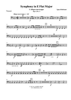 Symphony in Eb Major – Timpani Part, Op.4 No.3: Symphony in Eb Major – Timpani Part by Игнац Хольцбауэр