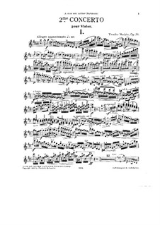 Концерт для скрипки с оркестром No.2 си минор, Op.36: Сольная партия by Тивидар Начес