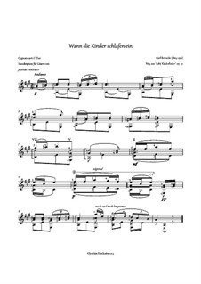 Wann die Kinder schlafen ein, Op.37 Nr.5: Für Gitarre by Карл Райнеке