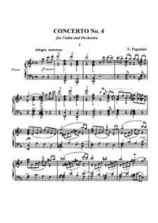 Концерт для скрипки с оркестром No.4 ре минор, MS 60: Концерт для скрипки с оркестром No.4 ре минор by Никколо Паганини