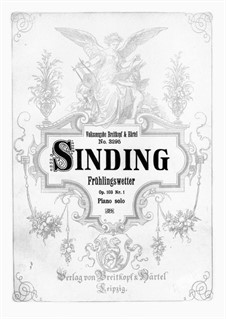 Fünf Tonbilder, Op.103: Nr.1 Frühlingswetter by Кристиан Синдинг