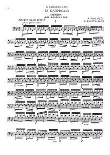 Двенадцать каприсов для виолончели, Op.25: Каприс No.1 by Карло Альфредо Пиатти