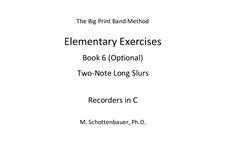 Elementary Exercises. Book VI: Recorders in C by Michele Schottenbauer