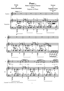 Pour for Soprano and Piano, CS222 No.2: Pour for Soprano and Piano by Santino Cara