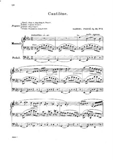 Три пьесы для органа, Op.29: No.2 Кантилена by Габриэль Пьерне