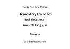 Elementary Exercises. Book VI: Bassoon by Michele Schottenbauer