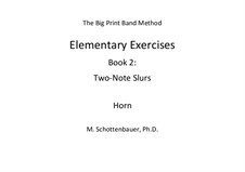 Elementary Exercises. Book II: French horn by Michele Schottenbauer