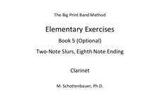 Elementary Exercises. Book V: Clarinet by Michele Schottenbauer