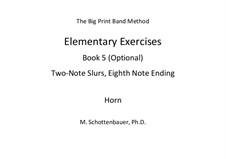 Elementary Exercises. Book V: French horn by Michele Schottenbauer