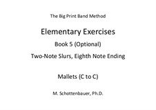 Elementary Exercises. Book V: Mallets (C to C) by Michele Schottenbauer