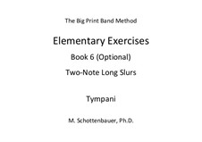 Elementary Exercises. Book VI: Timpani by Michele Schottenbauer