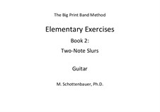 Elementary Exercises. Book II: Guitar by Michele Schottenbauer