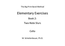 Elementary Exercises. Book II: Cello by Michele Schottenbauer