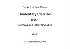 Elementary Exercises. Book IV: Violin by Michele Schottenbauer