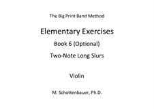 Elementary Exercises. Book VI: Violin by Michele Schottenbauer