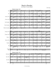 Road to Paradise (for Grade 1 Concert Band): Road to Paradise (for Grade 1 Concert Band) by Jordan Grigg