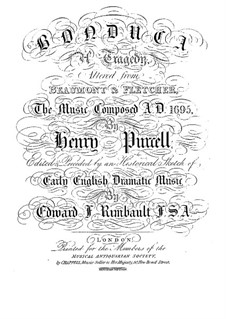 Бондука или Британская героиня, Z.574: Бондука или Британская героиня by Генри Пёрсел