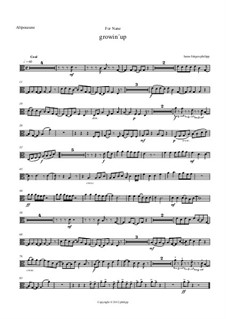 Growin up: Trombone alto part by Hans-Jürgen Philipp