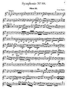 Симфония No.88 соль мажор, Hob.I/88: Партия второго гобоя by Йозеф Гайдн