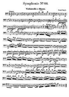 Симфония No.88 соль мажор, Hob.I/88: Партия виолончели и контрабаса by Йозеф Гайдн