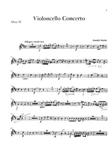 Концерт для виолончели с оркестром No.2 ре мажор, Hob.VIIb/2: Партия II гобоя by Йозеф Гайдн