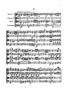 Струнный квартет No.48 до мажор, Hob.III/65 Op.64 No.1: Партитура by Йозеф Гайдн