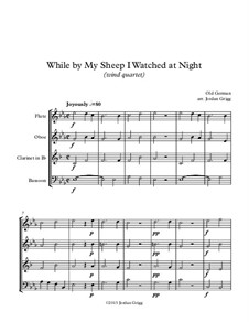 While By My Sheep: For wind quartet by folklore
