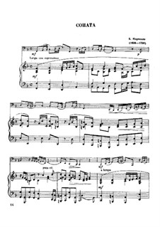 Шесть сонат для виолончели (или альта) и бассо континуо, Op.1: Соната No.1, для тубы и фортепиано by Бенедетто Марчелло