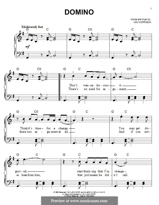 Domino: Для фортепиано by Van Morrison