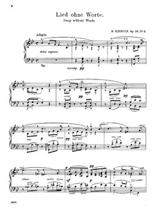 Шесть эскизов, Op.28: No.2 Песня без слов by Хальфдан Кьерульф