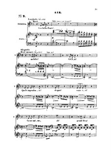 Бенвенуто Челлини, H.76 Op.23: Act I. No.2 'Les belles fleurs', for voice and piano by Гектор Берлиоз