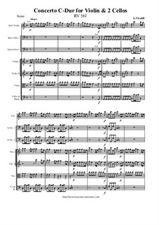 Concerto for Violin and Two Cellos in C Major, RV 561: Concerto for Violin and Two Cellos in C Major by Антонио Вивальди