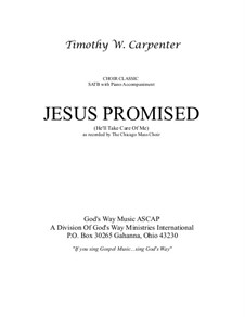 Jesus Promised: Jesus Promised by T. W. Carpenter