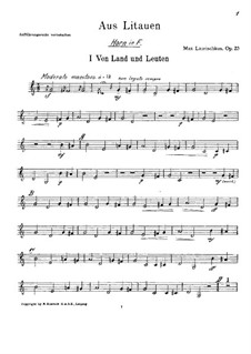 Aus Litauen, Op.23: Waldhornstimme by Макс Лауришкус