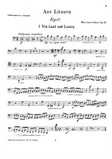 Aus Litauen, Op.23: Fagottstimme by Макс Лауришкус